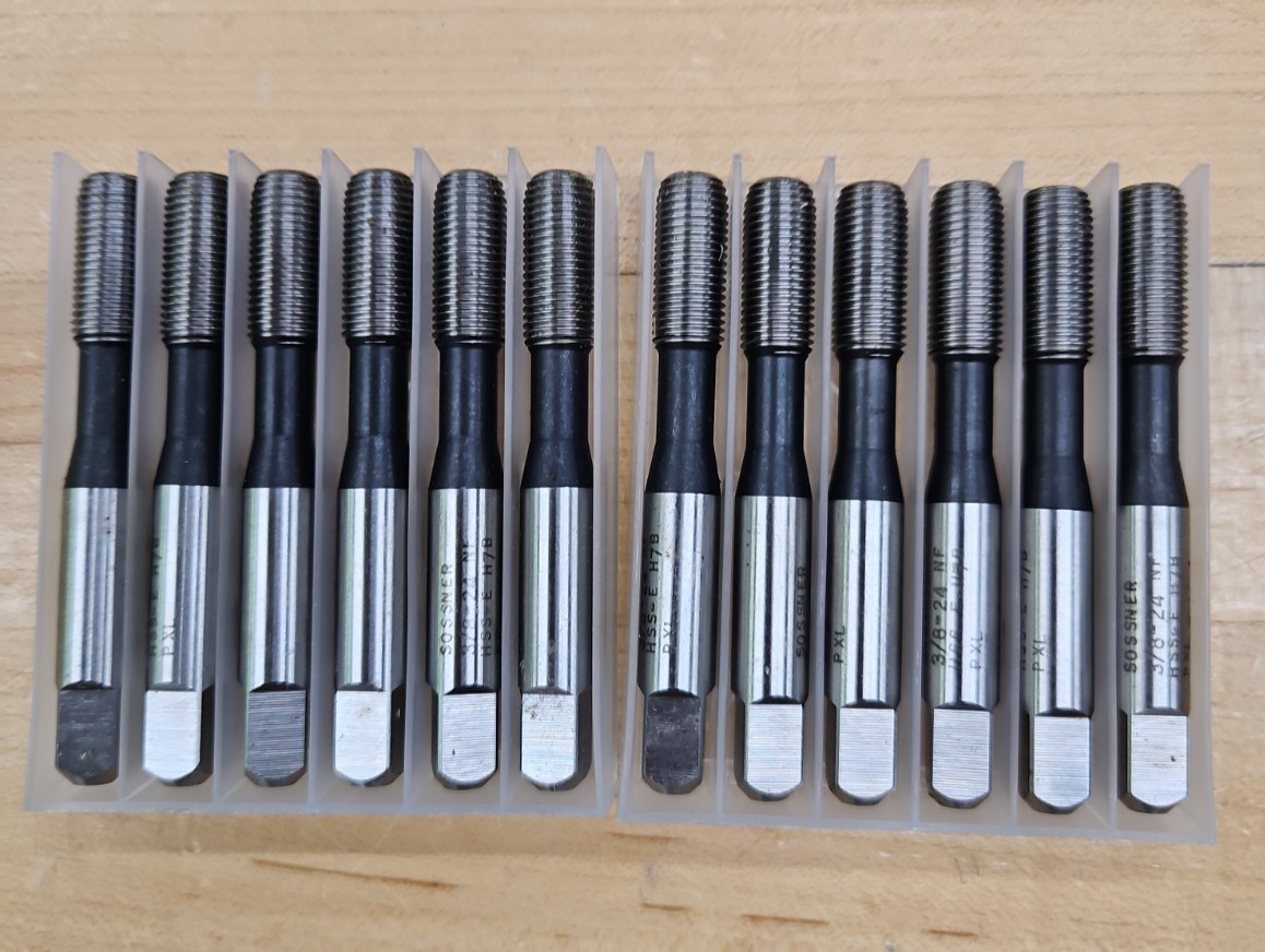 12 Sossner PXL 3/8-24 NF GH7 M-Boss Thread Forming Bottoming Taps QTY 12