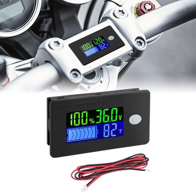 Lithium Batterie Monitor mit Temperaturanzeige in Celsius Fahrenheit