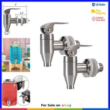 Stainless Steel Drink Dispenser Spigot 2 Pack 304 Food Grade Push Style Faucet
