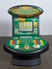 EXCALIBUR 5-IN-1 Virtual Casino Tabletop Game Electronic Slots Blackjack Poker