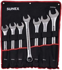 1 PC Sunex Jumbo Metric Combination Wrench Set, 7Pcs, Includes Roll-Case (9707M