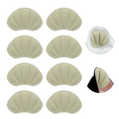 4 Pairs Heel Grips 0.2'' Thick Heel Cushion Pads Cushion Liners, Bright White