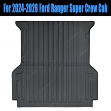 Tpe All-weather 3d Cargo Truck Bed Mat Liner 5ft For 2024-2026 Ford Ranger Black