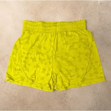 Nike Kids Size Large Training Shorts Neon Yellow Camo Print Loose Fit NWT
