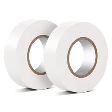 3/4 In. X 65 Ft. Electrical Tape Vinyl White 2 Rolls Packed Flame Retardant Wate