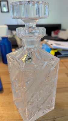Whisky Karaffe Kristallkaraffe Kristall Flasche Bleikristall Vitrinenobjekt