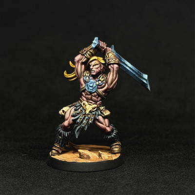PRO Painted Human Barbarian Fighter Warrior Miniature - D&D DnD Pathfinder