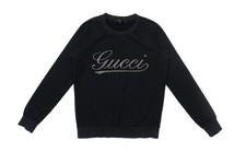 Felpa girocollo Gucci anni 00 con logo scritta grande