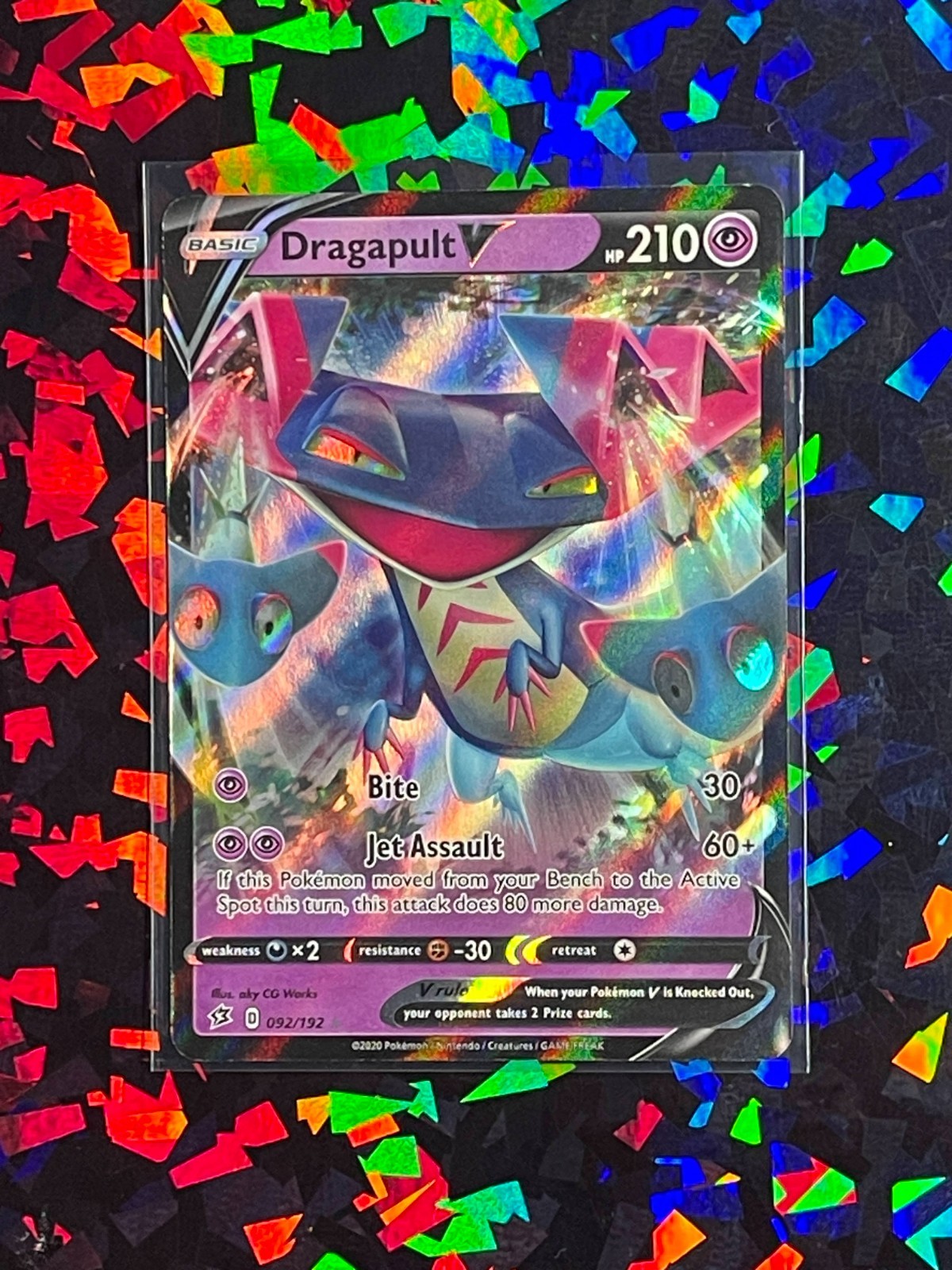 Dragapult V 092/192 (Ultra Rare) Rebel Clash Near Mint Pokemon TCG