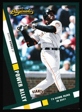 2002 Donruss Originals Power Alley #1 Barry Bonds #d 0552/1500