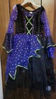 Girls Halloween Witch Dress Layered Tulle Glitter Sz XS 2-4