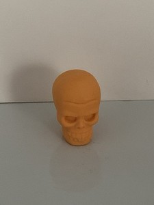 Halloween Pencil Topper Novelty Eraser Yellow Ghost Skull Skeleton VTG