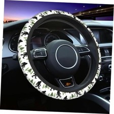 Bigfoot Tree Art Funny Cute Steering Wheel Cover Car Accessories Cute Black42