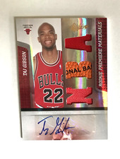 2009 Absolute    TAJ GIBSON   4/499   authentic auto triple relic jersey   read