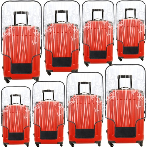 8 Pieces Clear Luggage Cover PVC Waterproof Suitcase Cover Protector for Lugg...