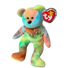 Ty Beanie Baby - Peace the Ty-Dyed Bear 8.5 Inch W Stuffed Animal Toy