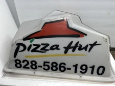 Vintage Pizza Hut Magnetic Car Top Delivery Sign Light-Up Red Roof Untested