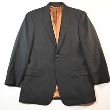 Jos. A. Bank 38R Black 100 Wool Mens Blazer Suit Jacket Sport Coat