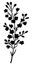 Really Great Stencils, Tall Wildflowers 10 Stencil, 3x5.9", Background, Flowers