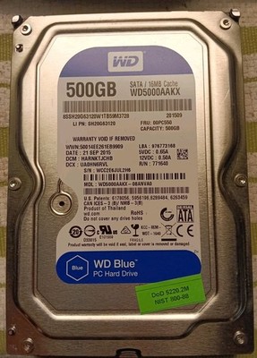 Western Digital WD5000AAKX Blue 500GB SATA 7.2K RPM 3.5'' HDD