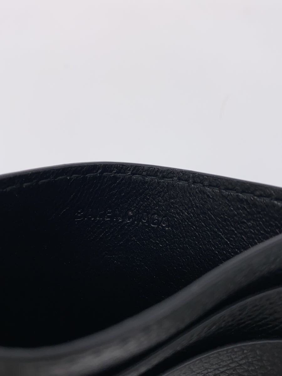 BALENCIAGA Card Case Leather Black Men's Reverse Logo thumbnail 3