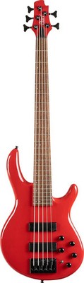 Cort C5DELUXECRD Artisan Series C5 Deluxe Bass Guitar (5 String). Candy Red