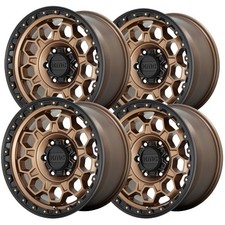 Set Of 4 Kmc Km545 Trek 17x9 5x5 18mm Bronze Wheels Rims 17 Inch