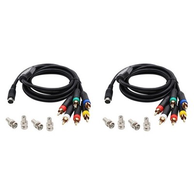 2Stück 1,8 M RGB/RGBS-Kabel, -DIN-9-Pin-Anschluss, Videokonsolen für   2765