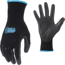 Gorilla Grip Work Gloves, Never Slip Maximum Large, Black 10 Pairs 
