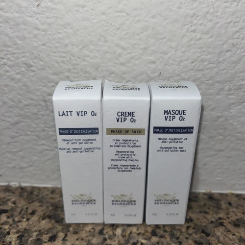 NIB Lot 3 Biologique Recherche Lait Creme Masque VIP O2 Cleanser Samples Travel