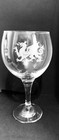 Welsh Dragon Engraved Gin Glass With Slate Coaster Gift Set