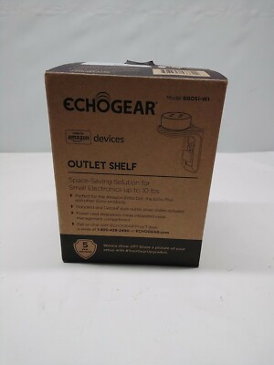 ECHOGEAR Outlet Shelf - Space-Saving Solution For Small Electronices Up To 10lbs