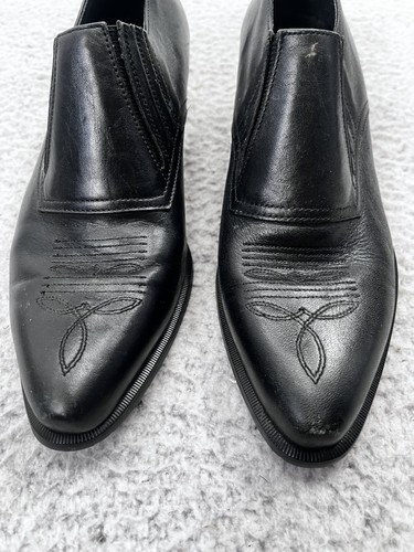 Women's Durango Black Leather Pull On Western Style  Ankle Booties Size 6M - Picture 3 of 12