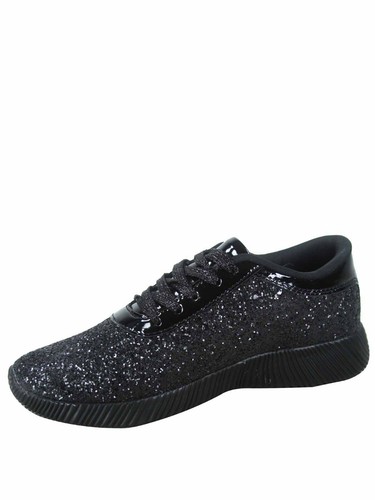 NUOVE scarpe da ginnastica alla moda glitter piatte da donna stringate leggere - Foto 15 di 40