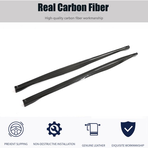 For Maserati Levante 2017-21 Real Carbon Fiber Side Skirt Extension Lip Spoiler - Picture 4 of 12