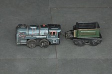 Vintage Santa FE 2315 litho Battery Train Engine Tin Toy