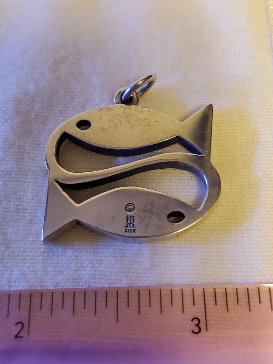 Retired James Avery  Abstract Pisces Pendant, Retired In 1993 View 5