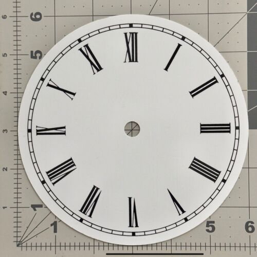 White Clock Dial Face Roman Numerals Metal