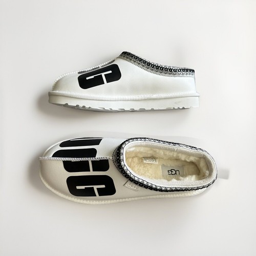 UGG TASMAN CHOPD 1129471 WEISS SCHWARZ HERREN HAUSSCHUHE Gr. 10