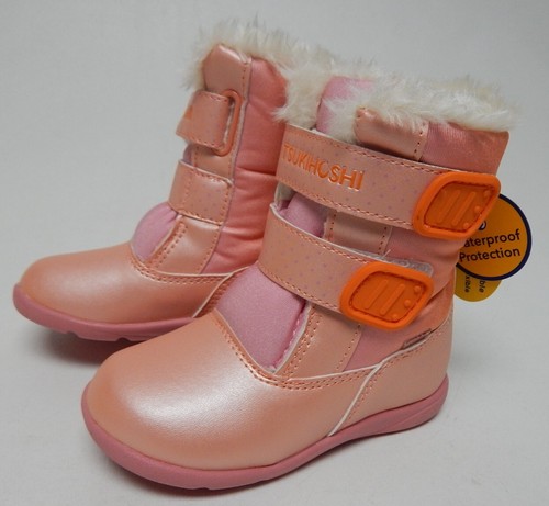 Tsukihoshi Teddy Größe 7 M (T) EU 23 Kleinkinder Mädchen Wasserdicht Winterstiefel Rosa - Bild 3 von 8