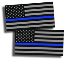 Police Blue Line USA Flag Sticker Decal