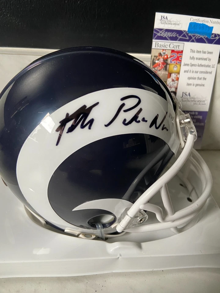 PUKA NACUA SIGNED LA LOS ANGELES RAMS NFL MINI HELMET BYU COUGARS JSA - Image 2 of 3
