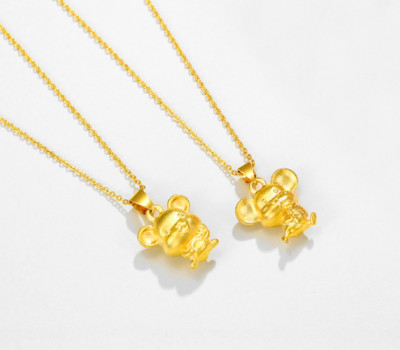 Yellow Gold Plated Chinese Zodiac Mouse 