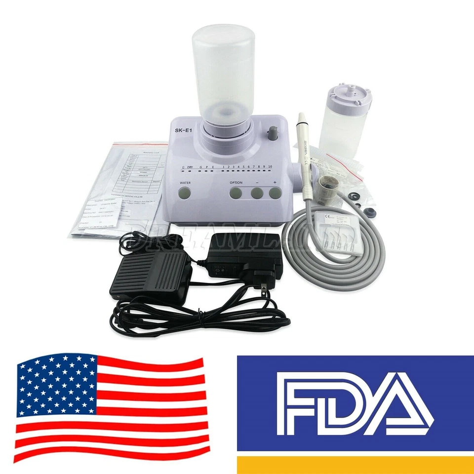 Escalador piezoeléctrico ultrasónico portátil dental 2* botellas aptas para pieza de mano EMS Foto 4 de 4