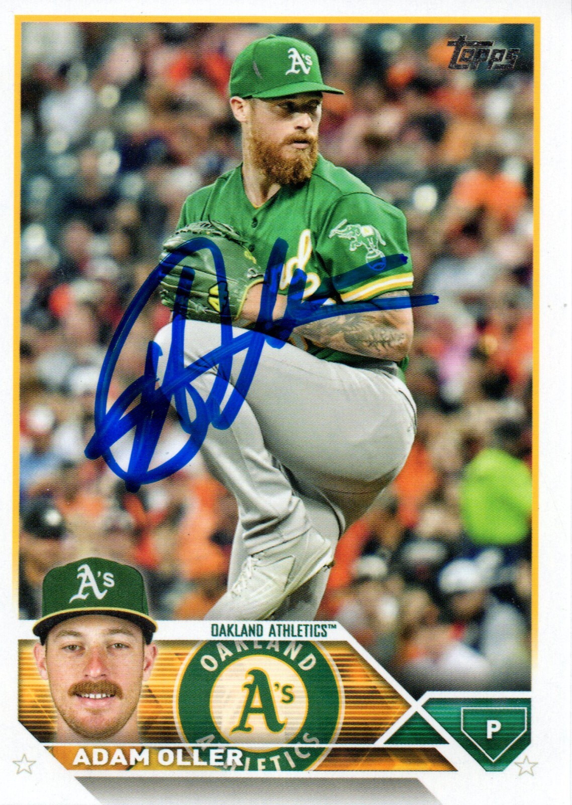 Adam Oller Oakland A's 2023 Topps Series 2 Autographed Signed Card