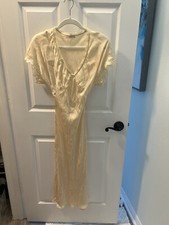 Spell & The Gypsy Collective Jacquard Nightgown Dress Xs Ecru  Worn Once