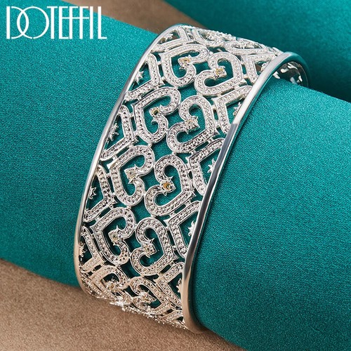 Brazalete Corazón Hueco Doteffil Plata Esterlina 925 30 mm Joyería de Boda - Imagen 2 de 6
