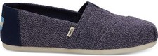 Toms Classic Navy Terry Cloth Womens Espadrilles Slipons Shoes