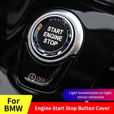Black Crystal Engine Start Stop Push Button Cover Trim For BMW F20 F23 F30 F32 