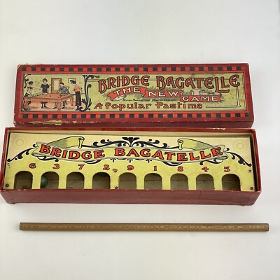 Vintage Bridge Bagatelle Das neue Spiel Ein beliebter Zeitvertreib Originalverpackt 